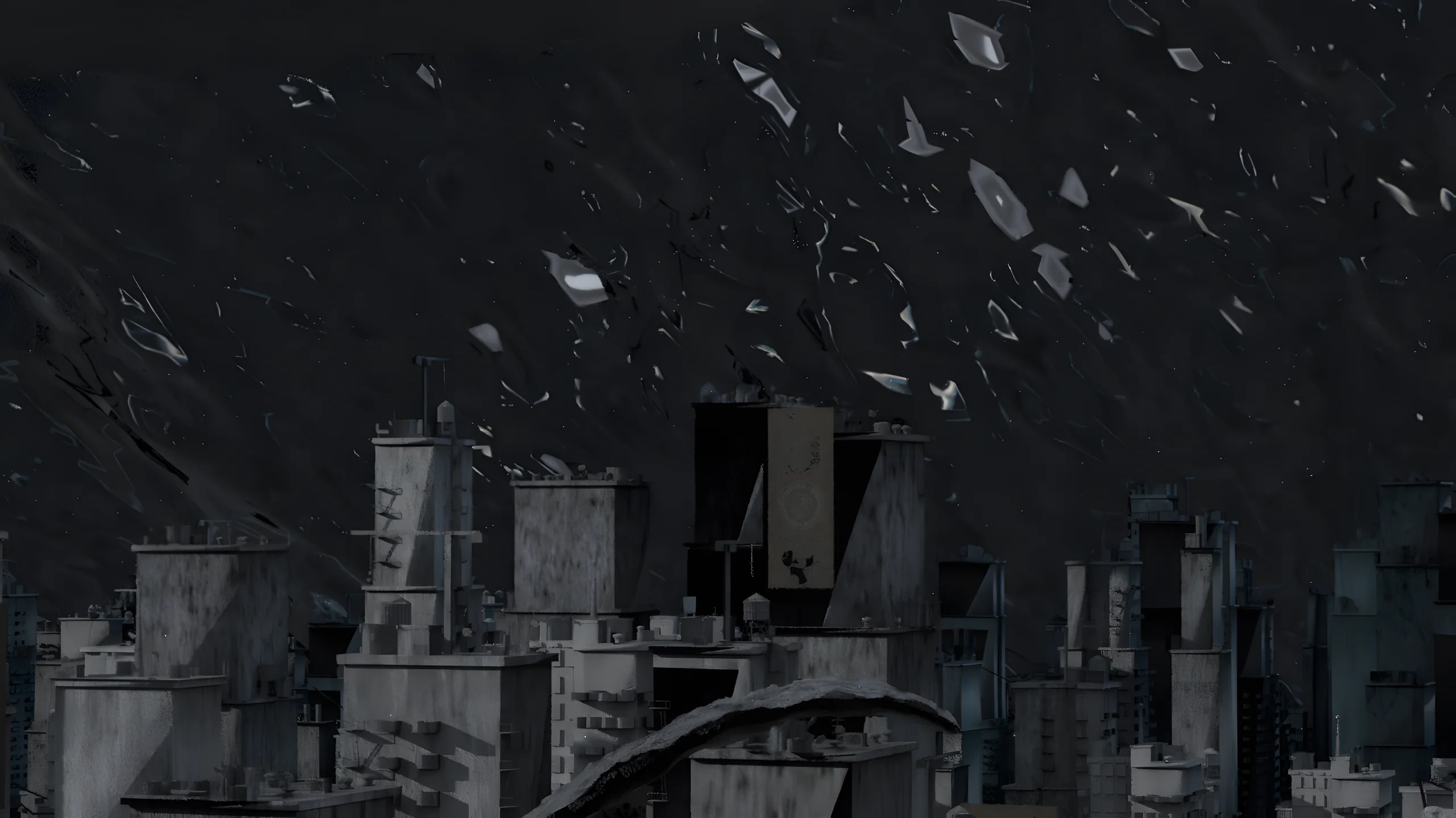 Огромная волна над городом